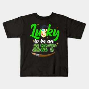 Lucky To Be An Art Patrick's Day Kids T-Shirt
